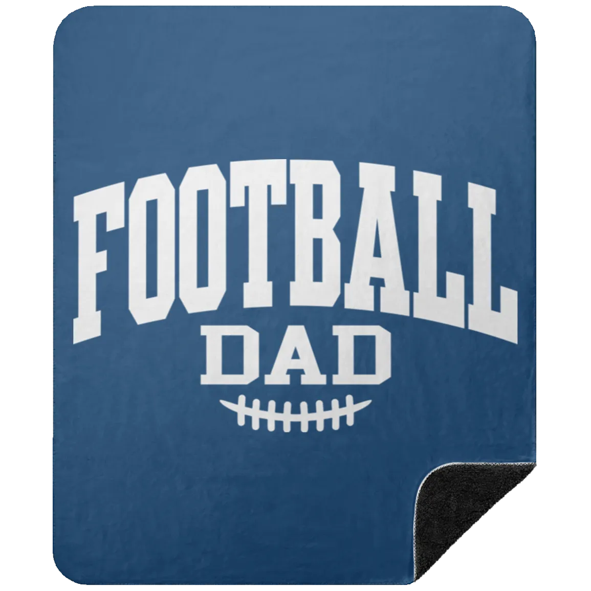 Football Dad BSHM Premium Black Sherpa Blanket 50x60