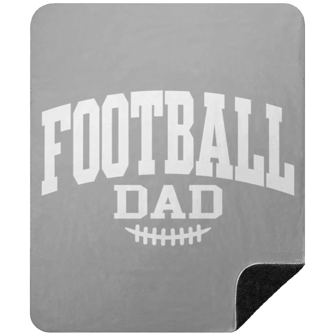 Football Dad BSHM Premium Black Sherpa Blanket 50x60