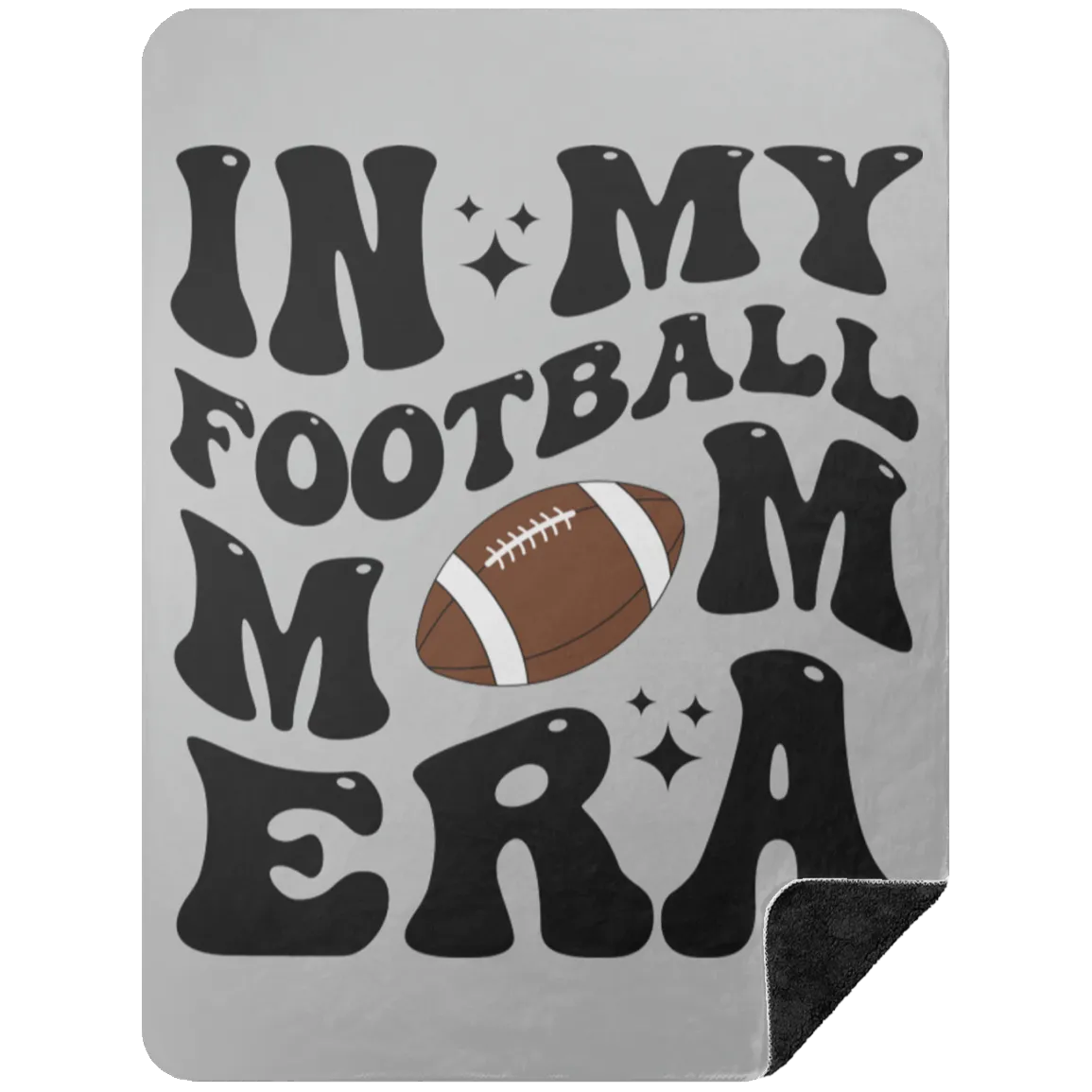 Football Mom BSHL Premium Black Sherpa Blanket 60x80