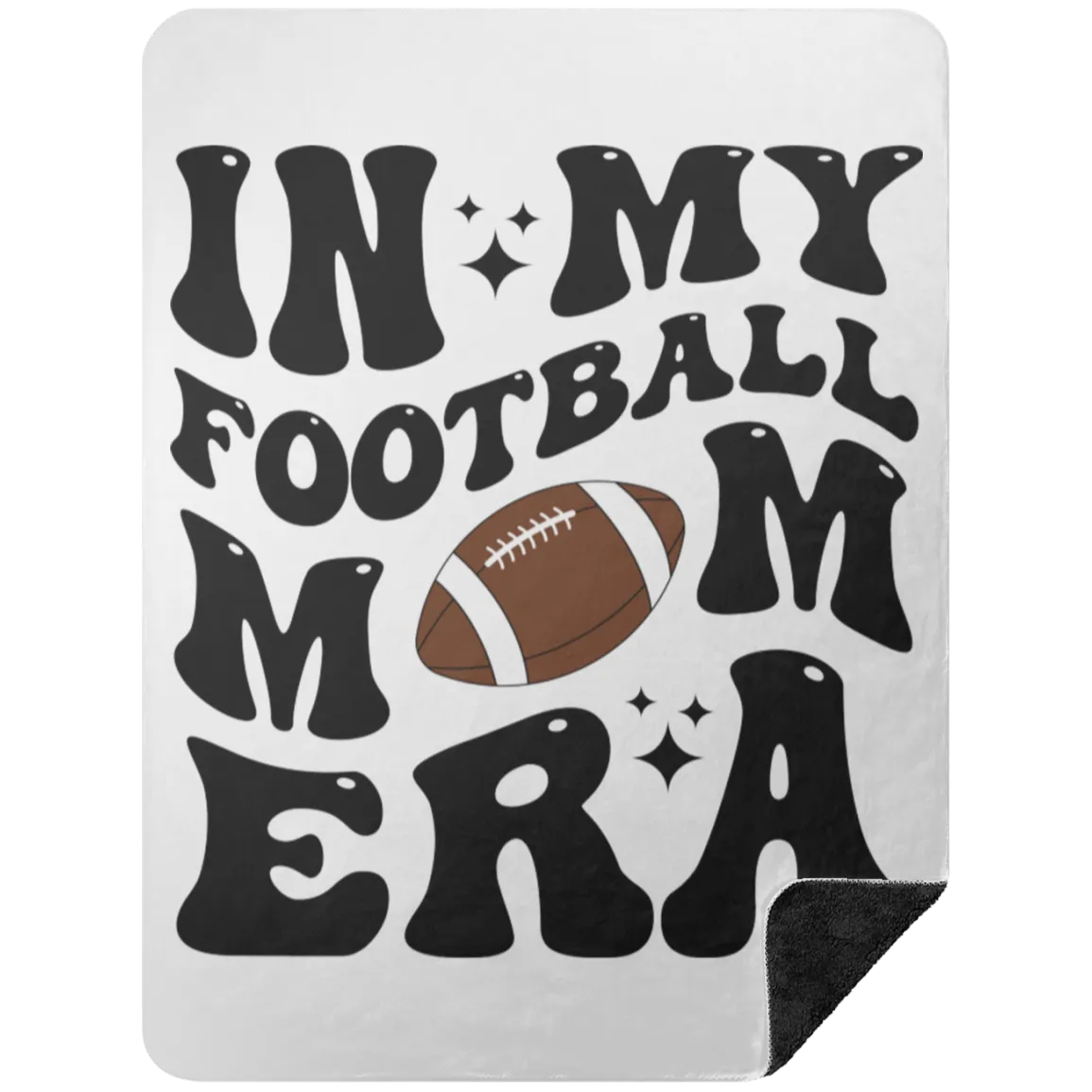 Football Mom BSHL Premium Black Sherpa Blanket 60x80