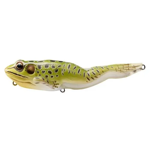 Frog Walking Bait - Freshwater, 4 1-8", #4 Hook, Topwater Depth, Green-Yellow