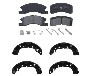 Front Ceramic Brake Pads & Rear Brake Shoes Fits 2017-2021 Mitsubishi Mirage