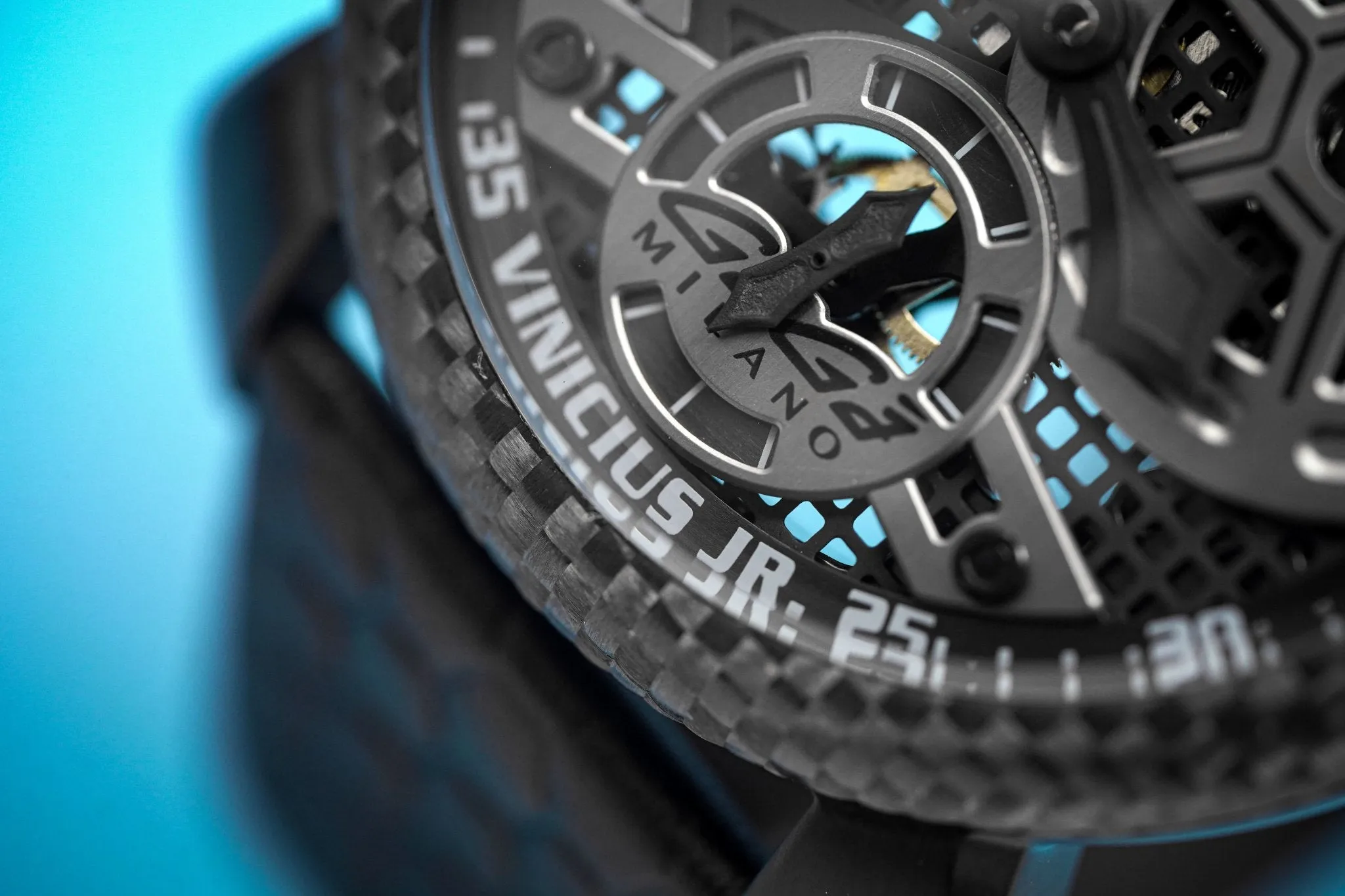 Gaga Milano Watch Vinicius Jr. Skeleton Steel Carbon Limited Edition