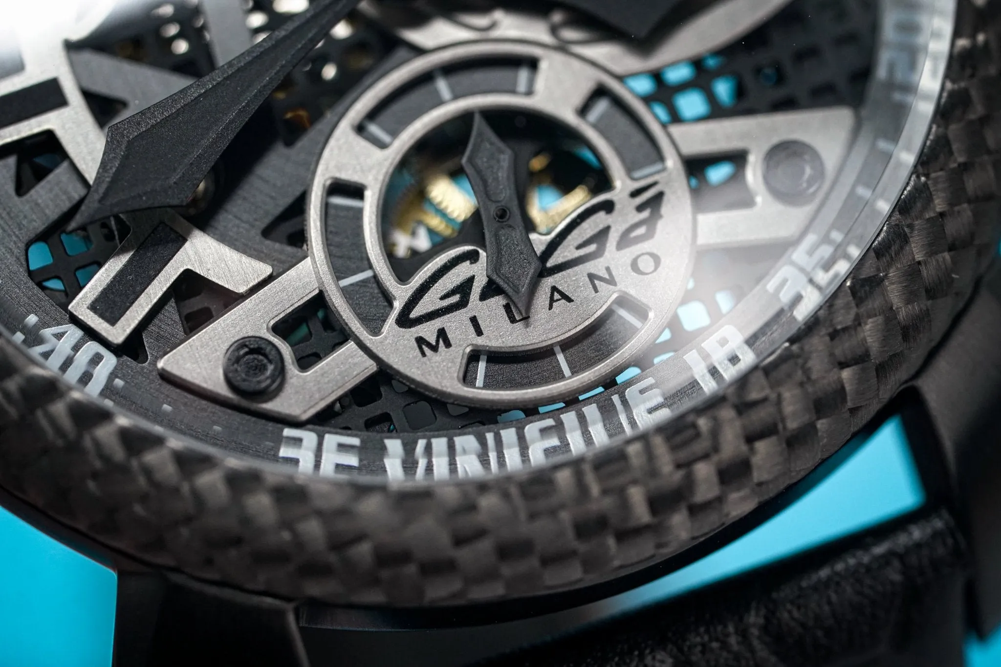 Gaga Milano Watch Vinicius Jr. Skeleton Steel Carbon Limited Edition