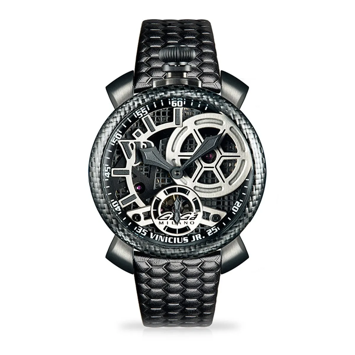 Gaga Milano Watch Vinicius Jr. Skeleton Steel Carbon Limited Edition