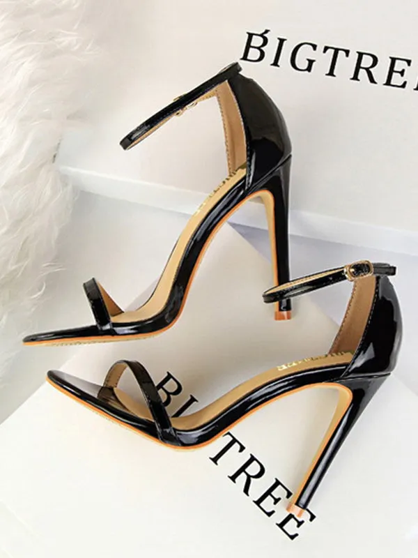 Hollow Open Toe Split-Joint Pumps Sandals