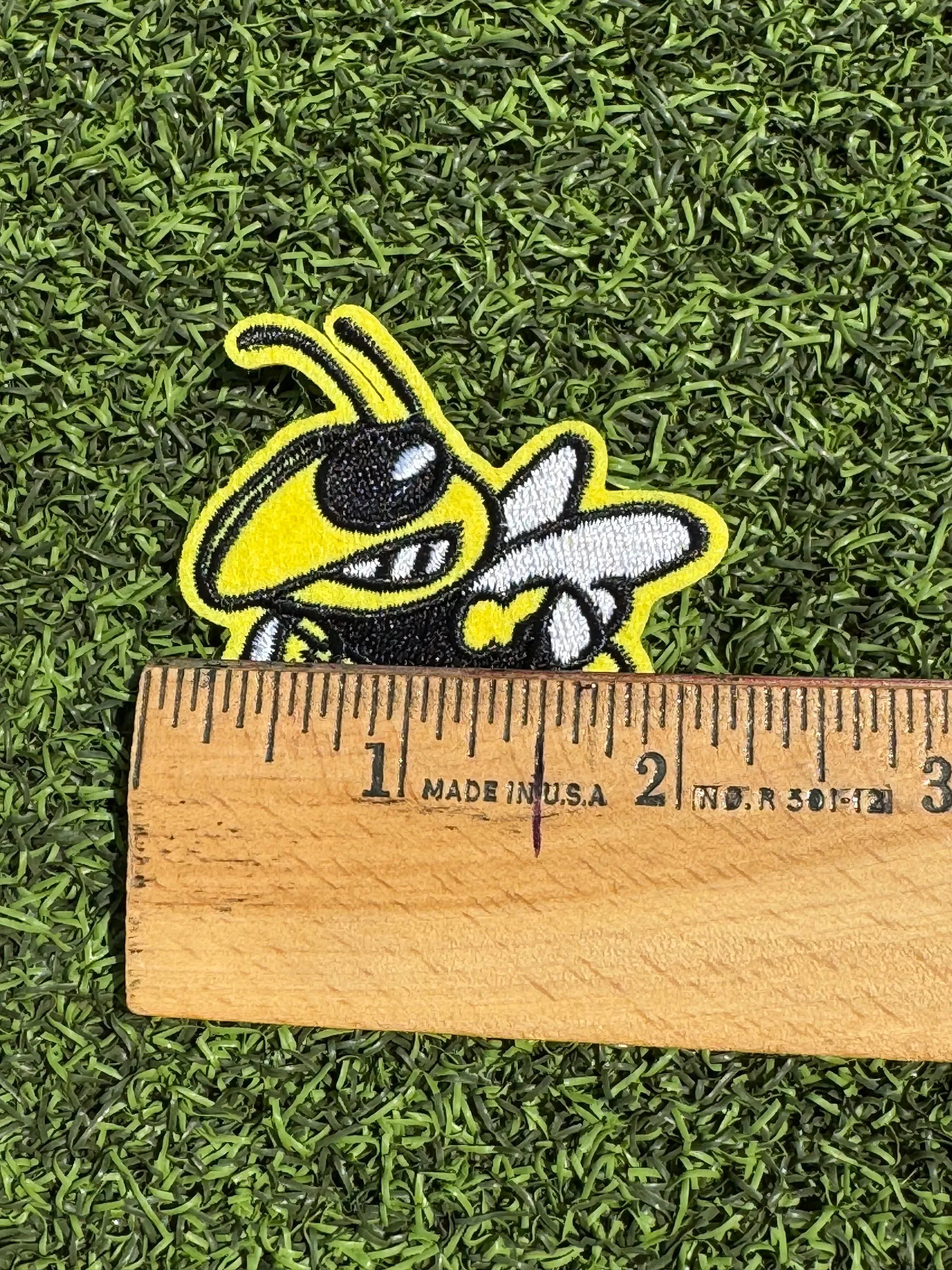 Hornet - Yellow Jacket Mascot Iron On Patches