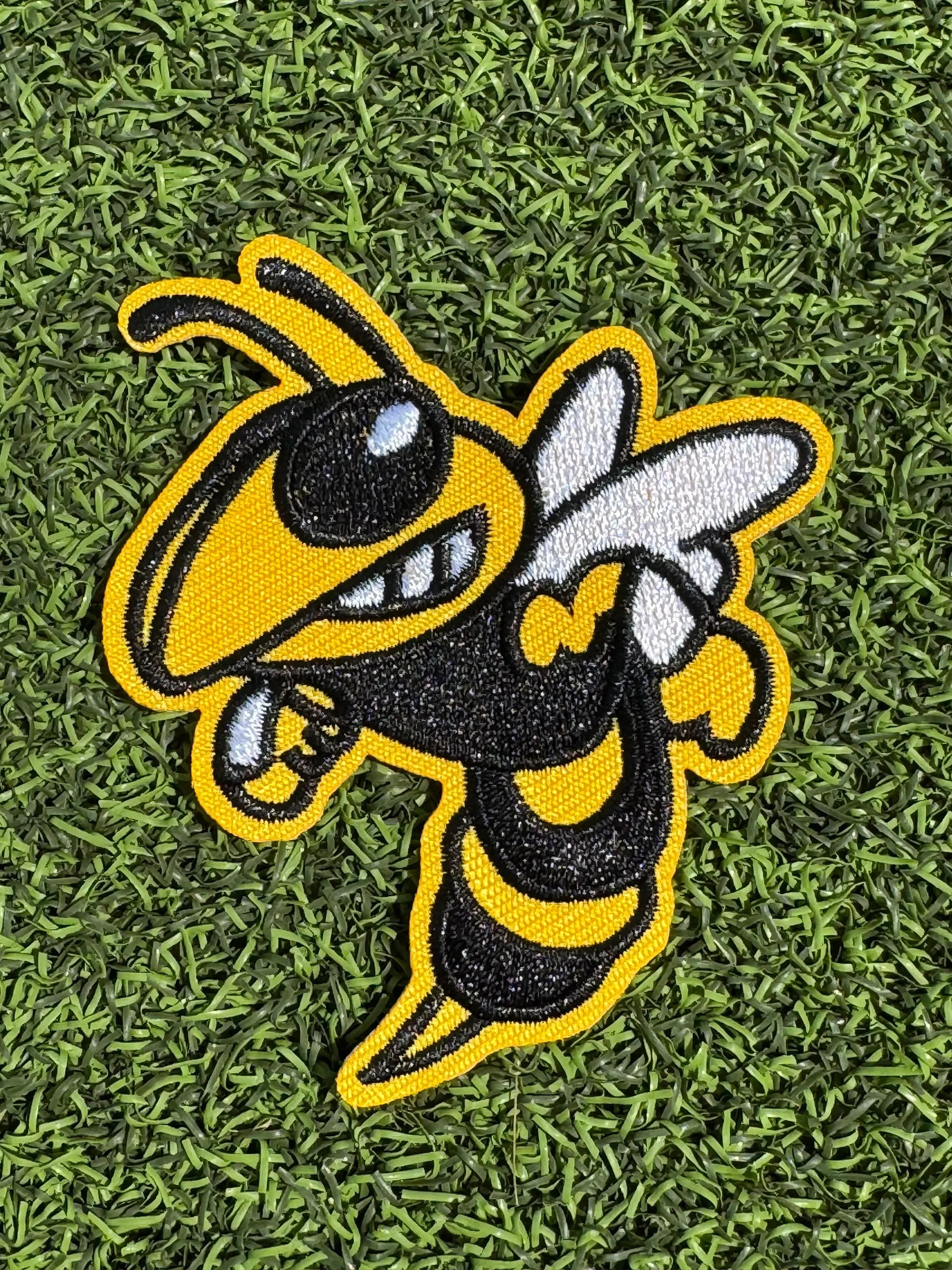 Hornet - Yellow Jacket Mascot Iron On Patches