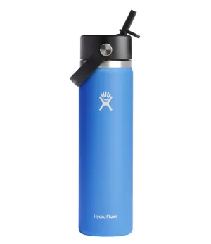 Hydro Flask Wide Mouth Water Bottle with Flex Straw Cap, 24 oz.