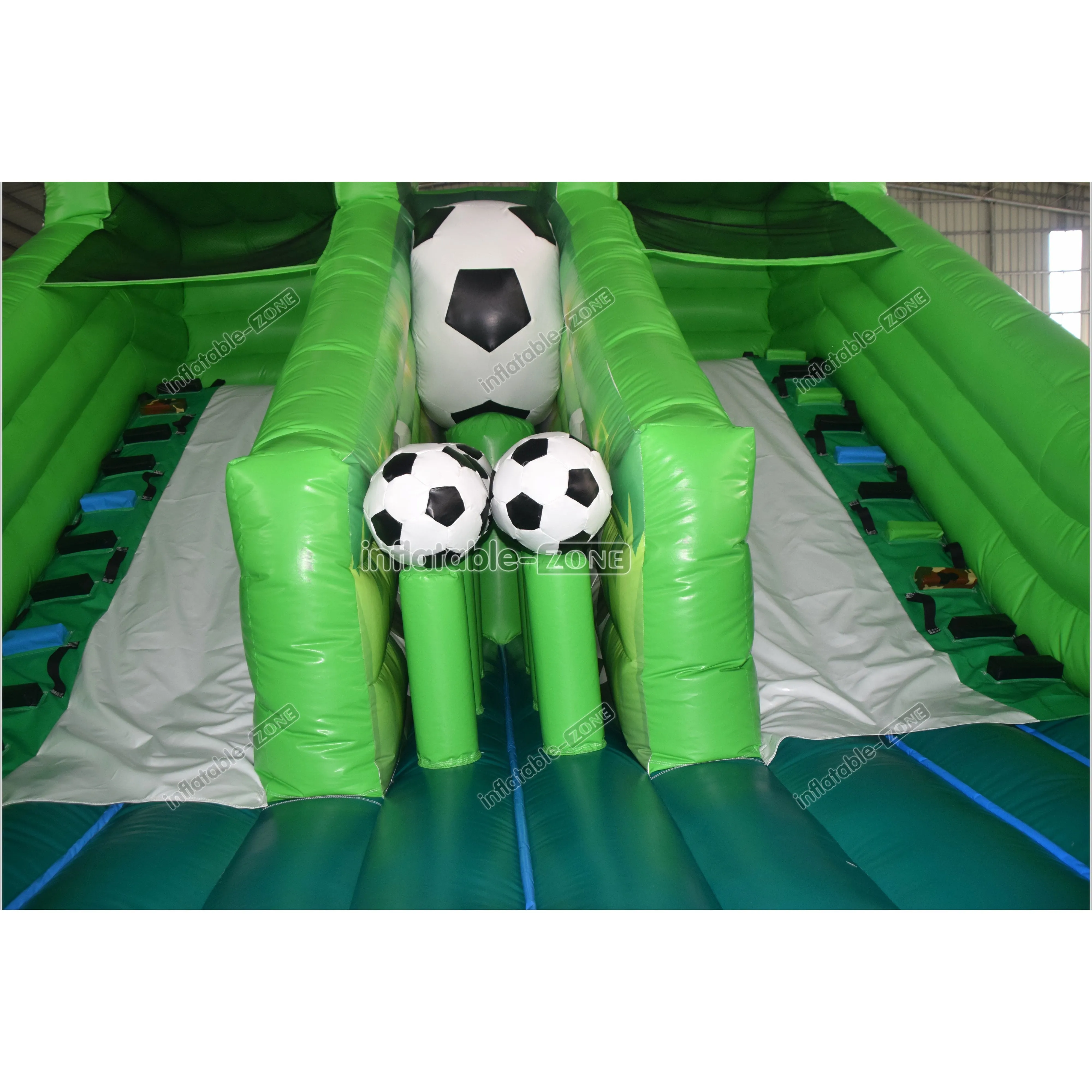 Inflatable Football Slide Children Sports Theme Bouncy Castle Inflatable Giant Slide Bounce Jumper