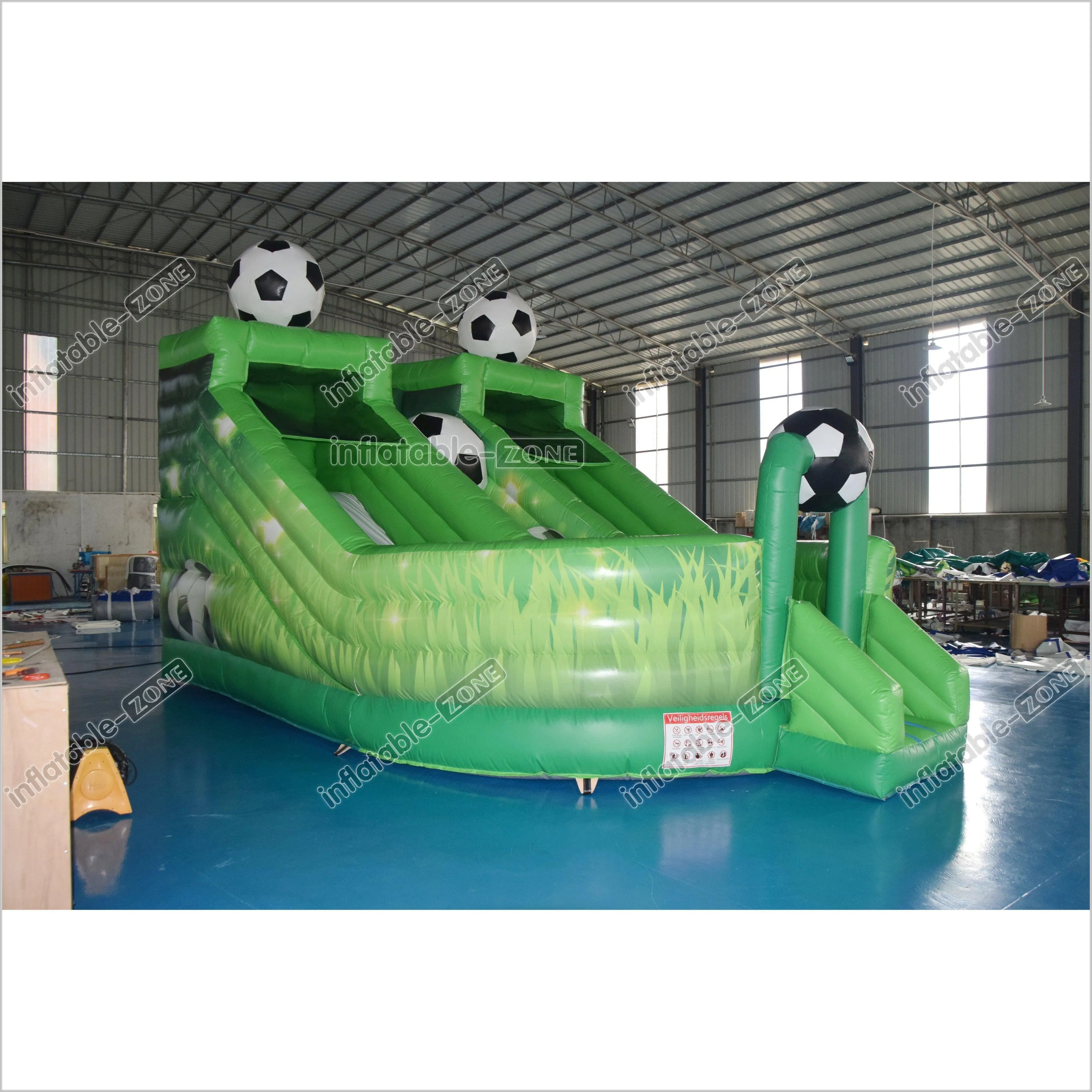 Inflatable Football Slide Children Sports Theme Bouncy Castle Inflatable Giant Slide Bounce Jumper