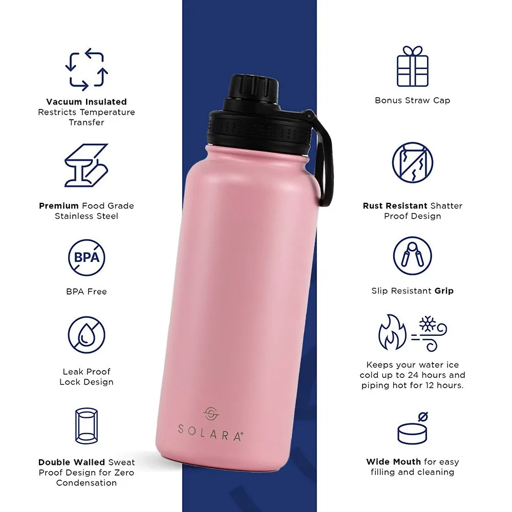 Insulated Water Bottle (2 Caps)