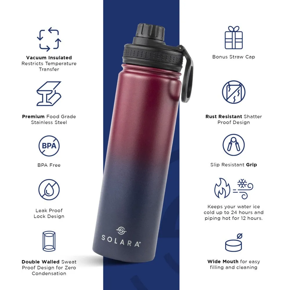 Insulated Water Bottle (2 Caps)