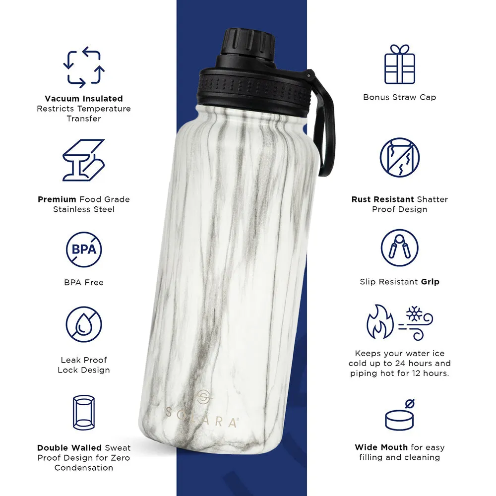 Insulated Water Bottle (2 Caps)