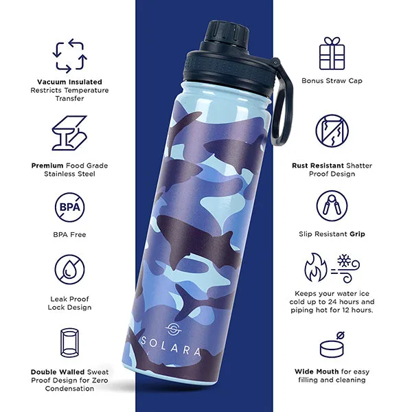 Insulated Water Bottle (2 Caps)