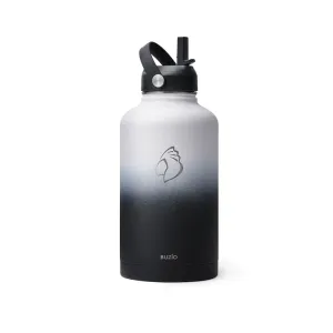 Insulated Water Bottle With 2 Lids | 64oz | Day & Night