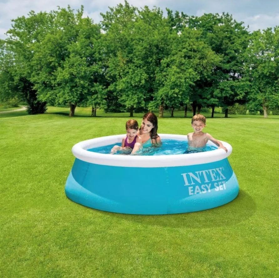 Intex 6' x 20" Easy Set Outdoor Inflatable Swimming Pool (Filter Not Included)