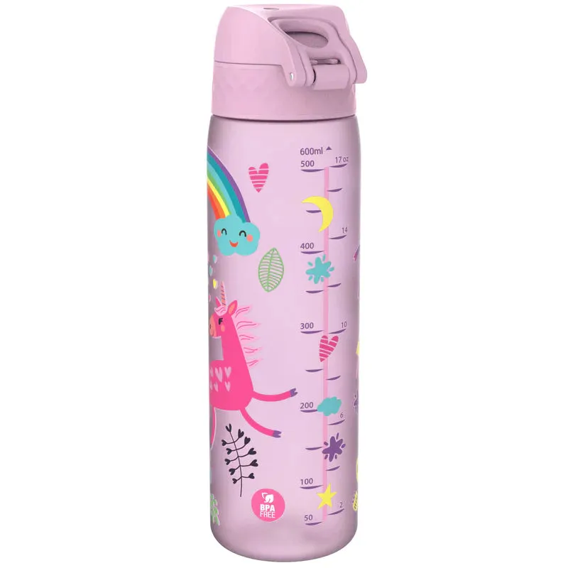 Ion8 Slim Water Bottle - Unicorns Purple