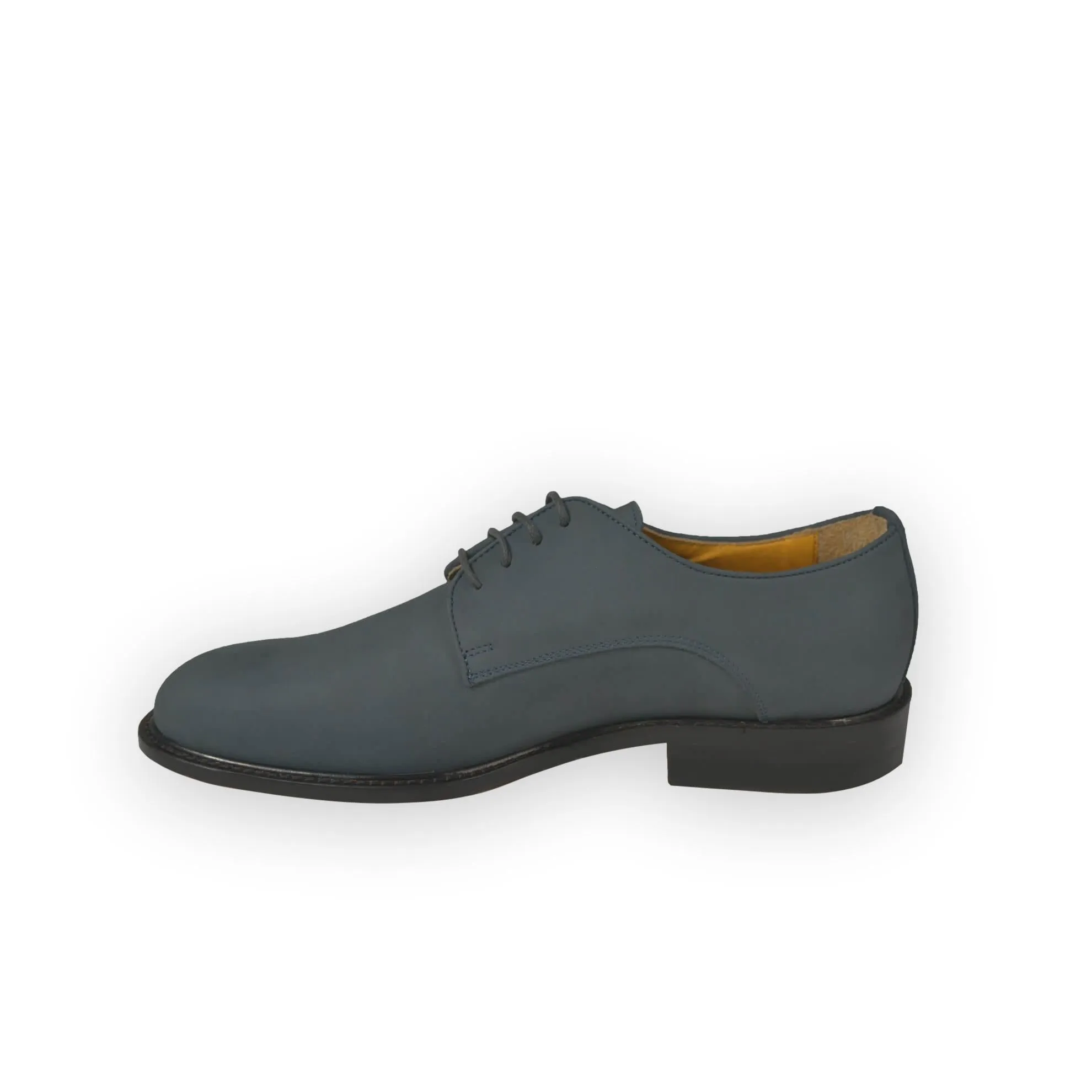 J. Peterman Men's Nubuck Leather Dress Shoes in Navy