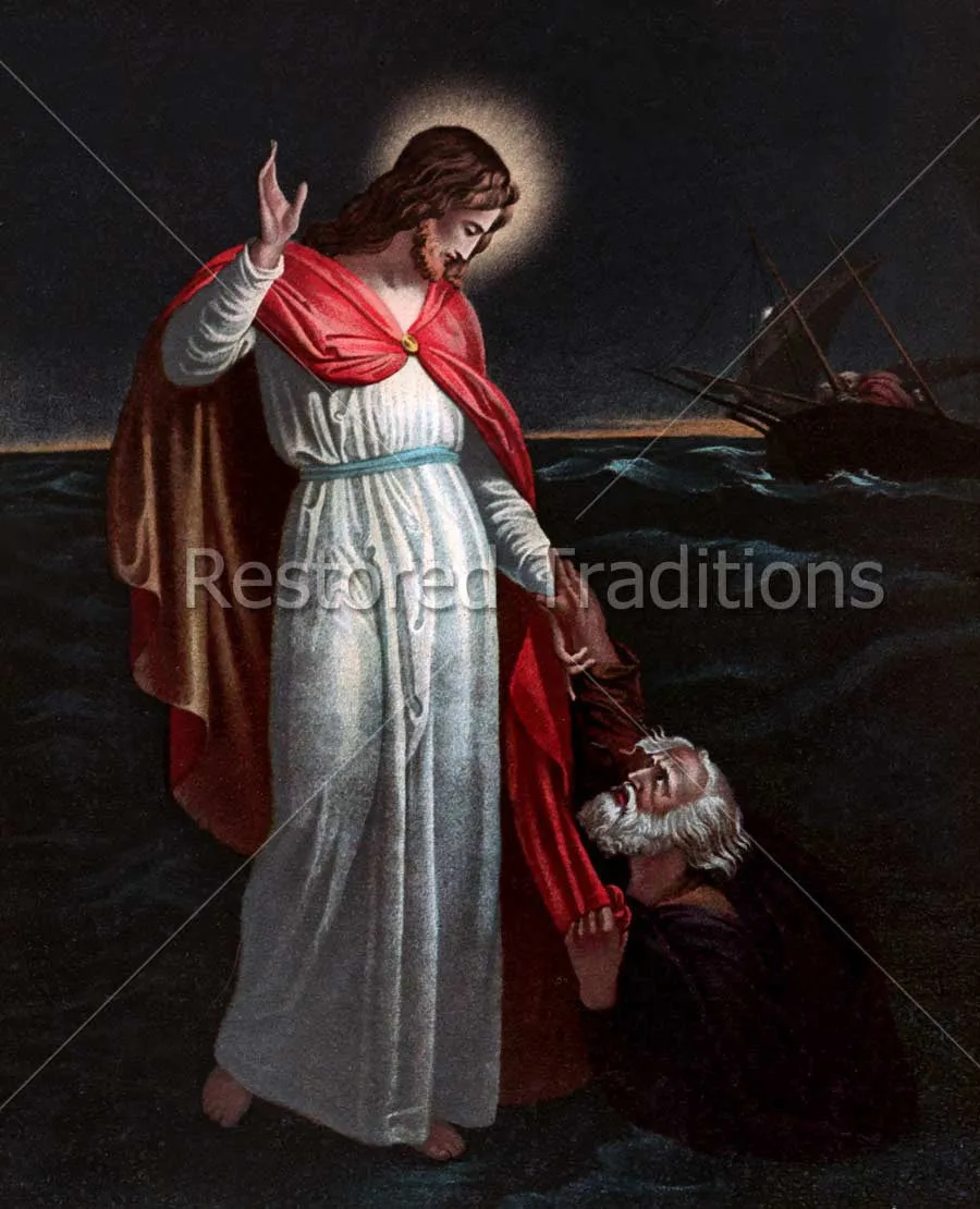 Jesus Walking on Water and Saving St. Peter