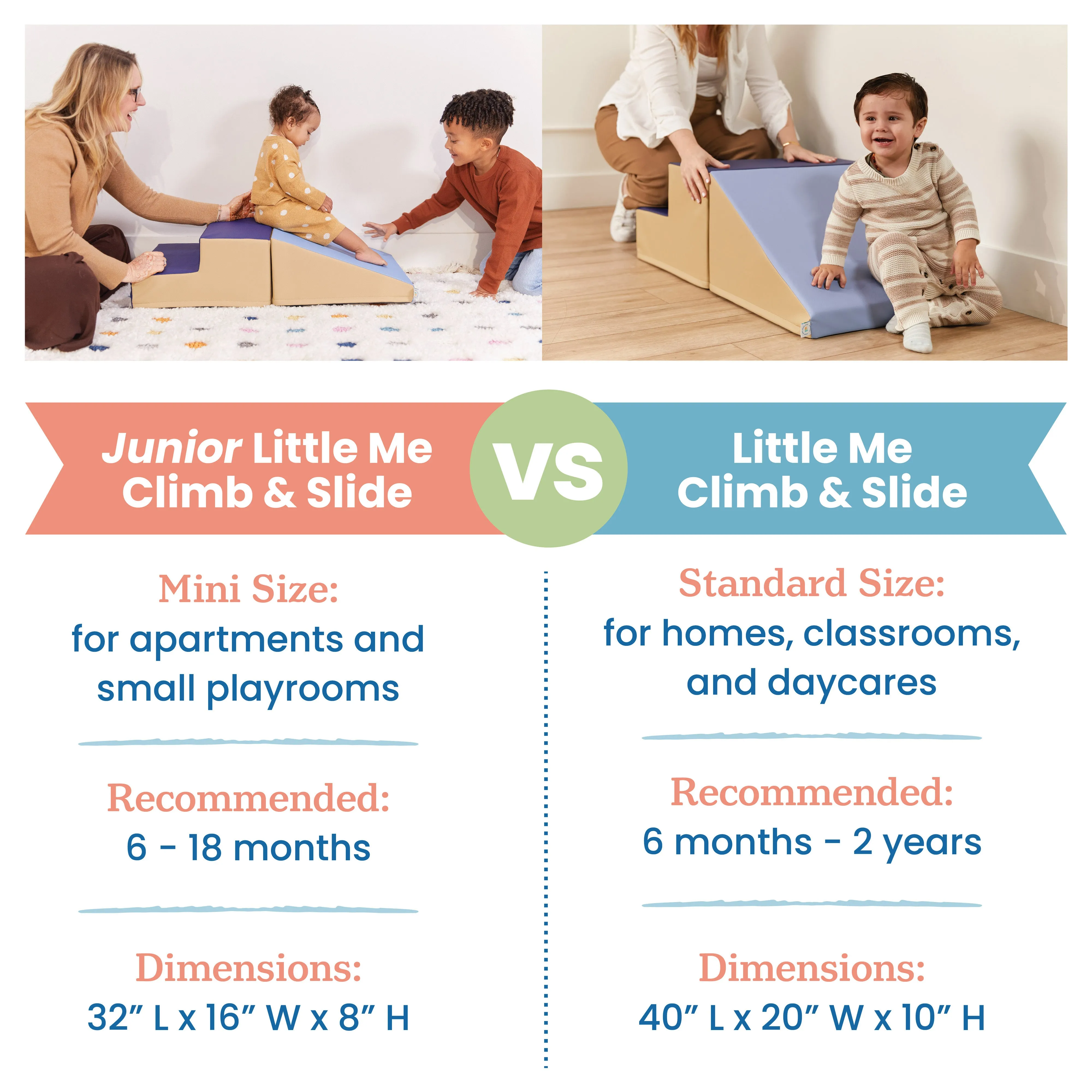 Junior Little Me Climb and Slide Climber, Beginner Playset, 2-Piece