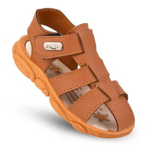 KATS Kids Flat Printed Sandal Walnut for Kids Boys & Girls (2.5 Years to 5 Years) Color: Brown, Size: 11C