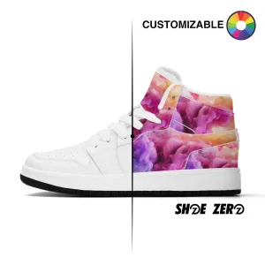 Kids Customizable High Top Vegan Leather Sneakers