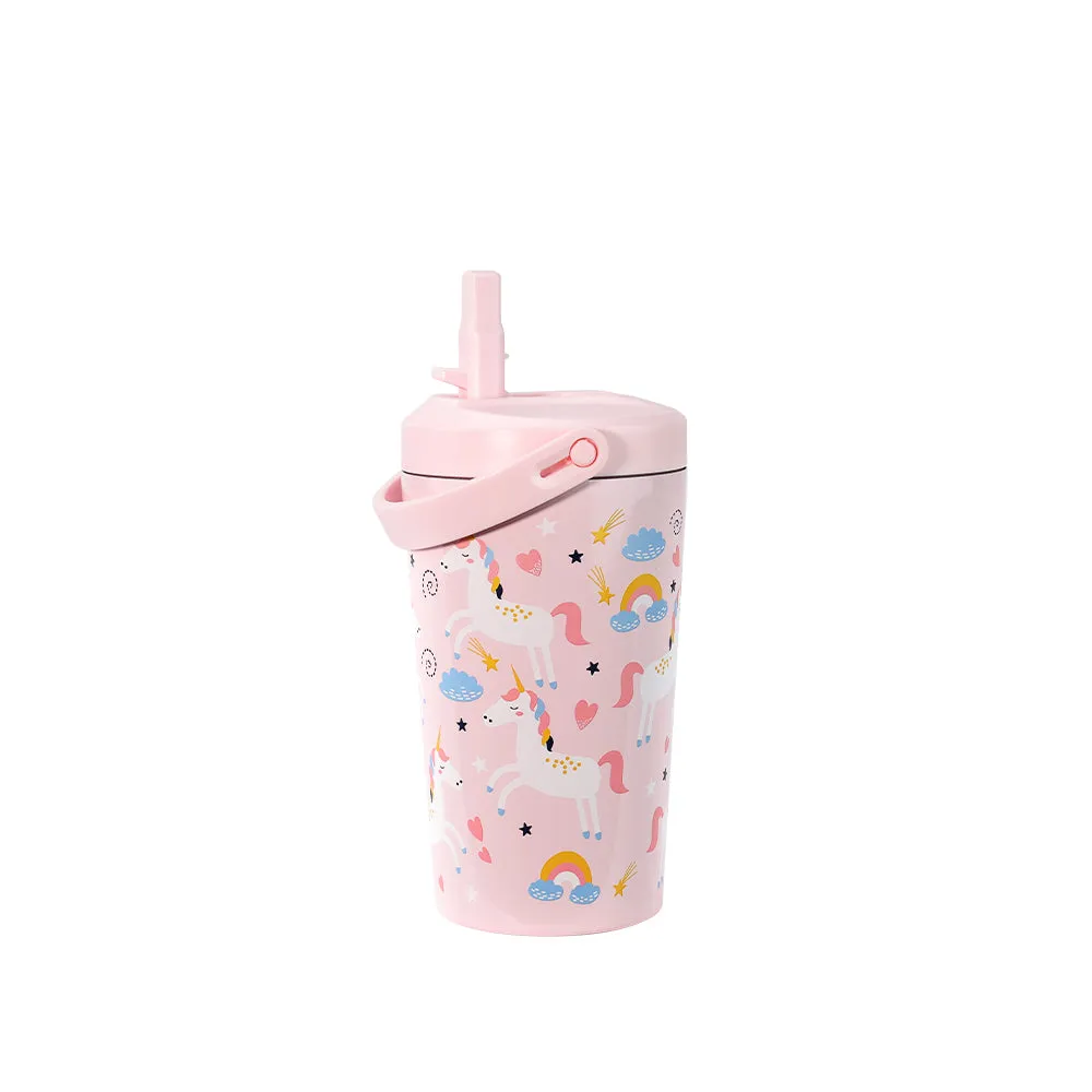 Kids Tumbler with Straw Lid | 14oz | Pink Unicorn