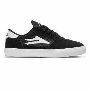 Lakai 'Cambridge' Kids Skate Shoes (Black / White Suede)