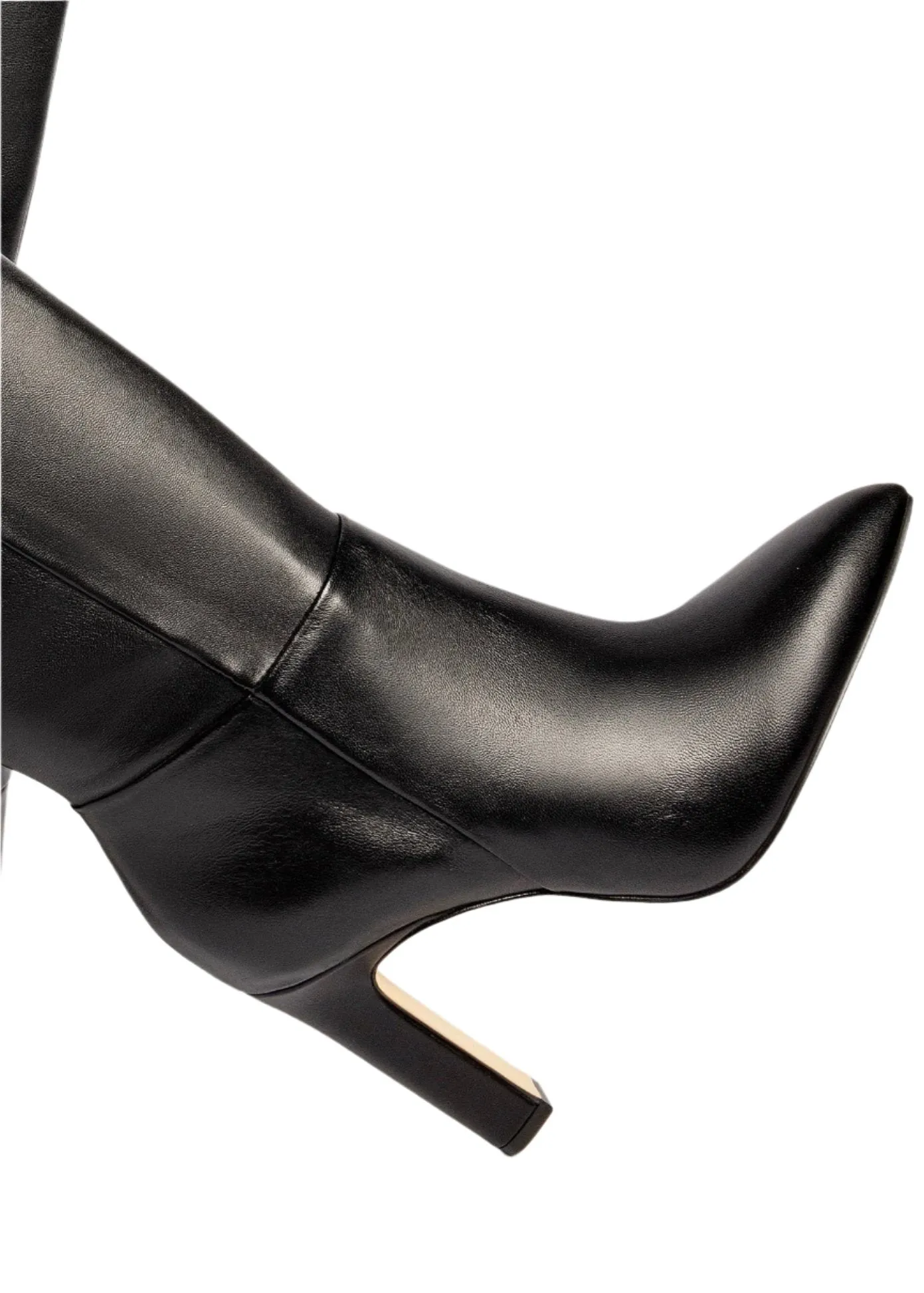 Larroude Cindy Hi Boot In Black Leather