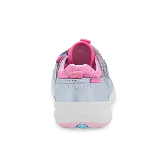 Little Girl Stride Rite SRTech Surf in Silver Rainbow