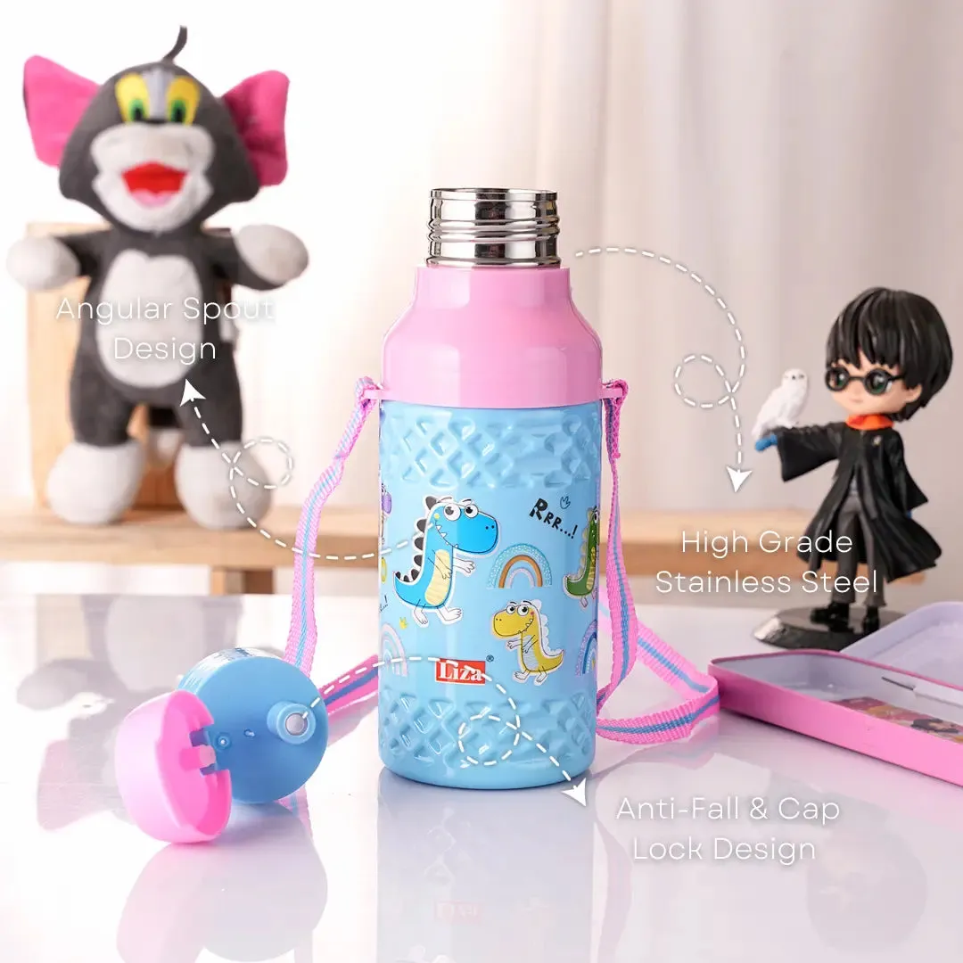 Liza Baby Boss Blue Steel Insulated Water Bottle 480ml - Leakproof & Insulated Bottle For School