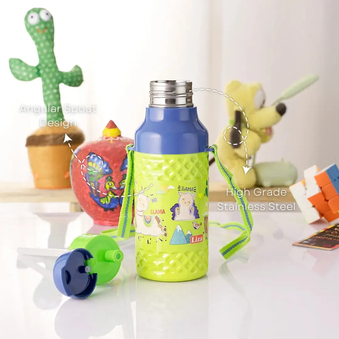 Liza Baby Boss Green Steel Insulated Water Bottle 480ml - Leakproof & Insulated Bottle For School