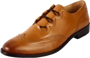 Love and Liberty Men's Genuine Tan Lace Up Dress Shoes Size 10 Pair of Shoes