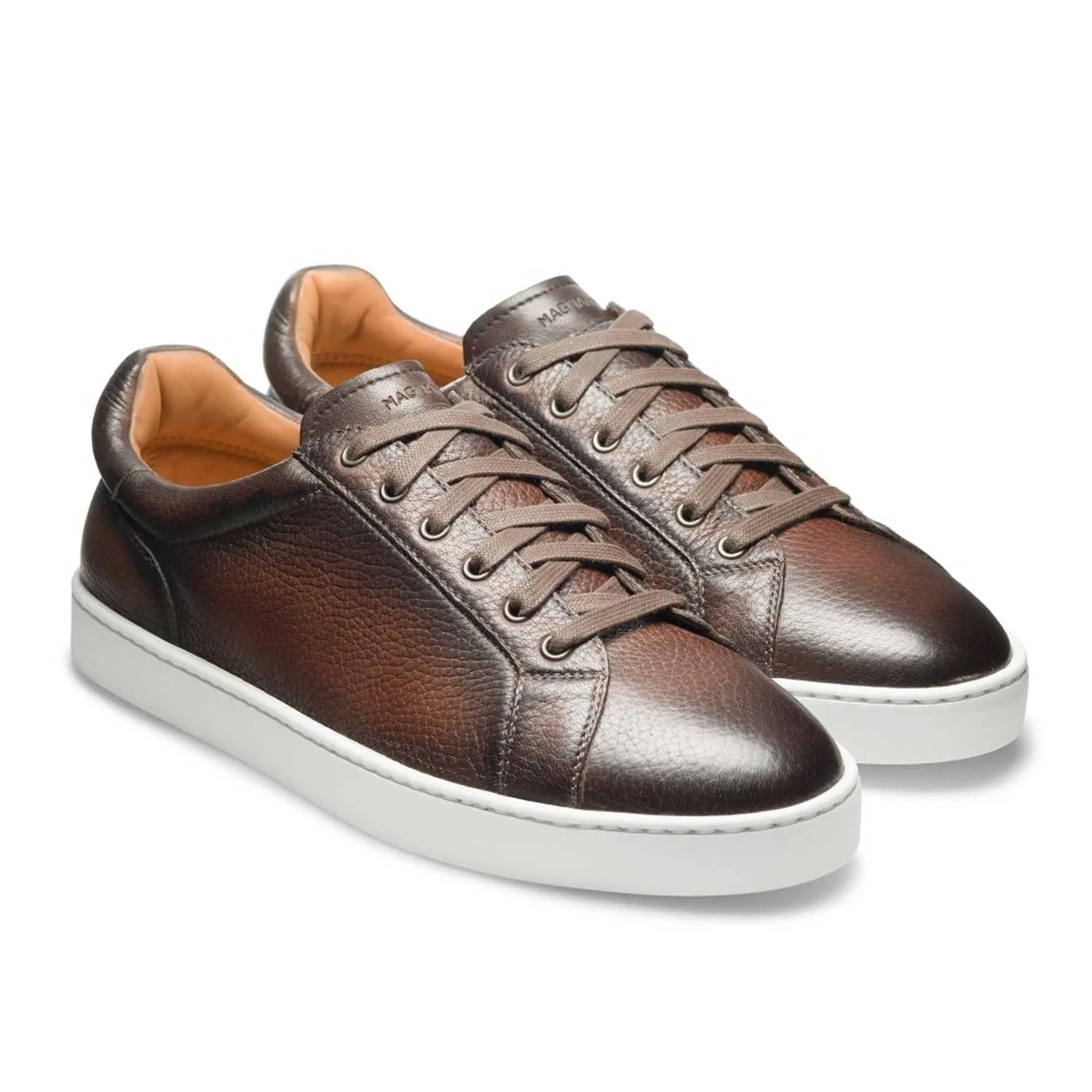 Magnanni Leve Deerskin Sneaker Brown