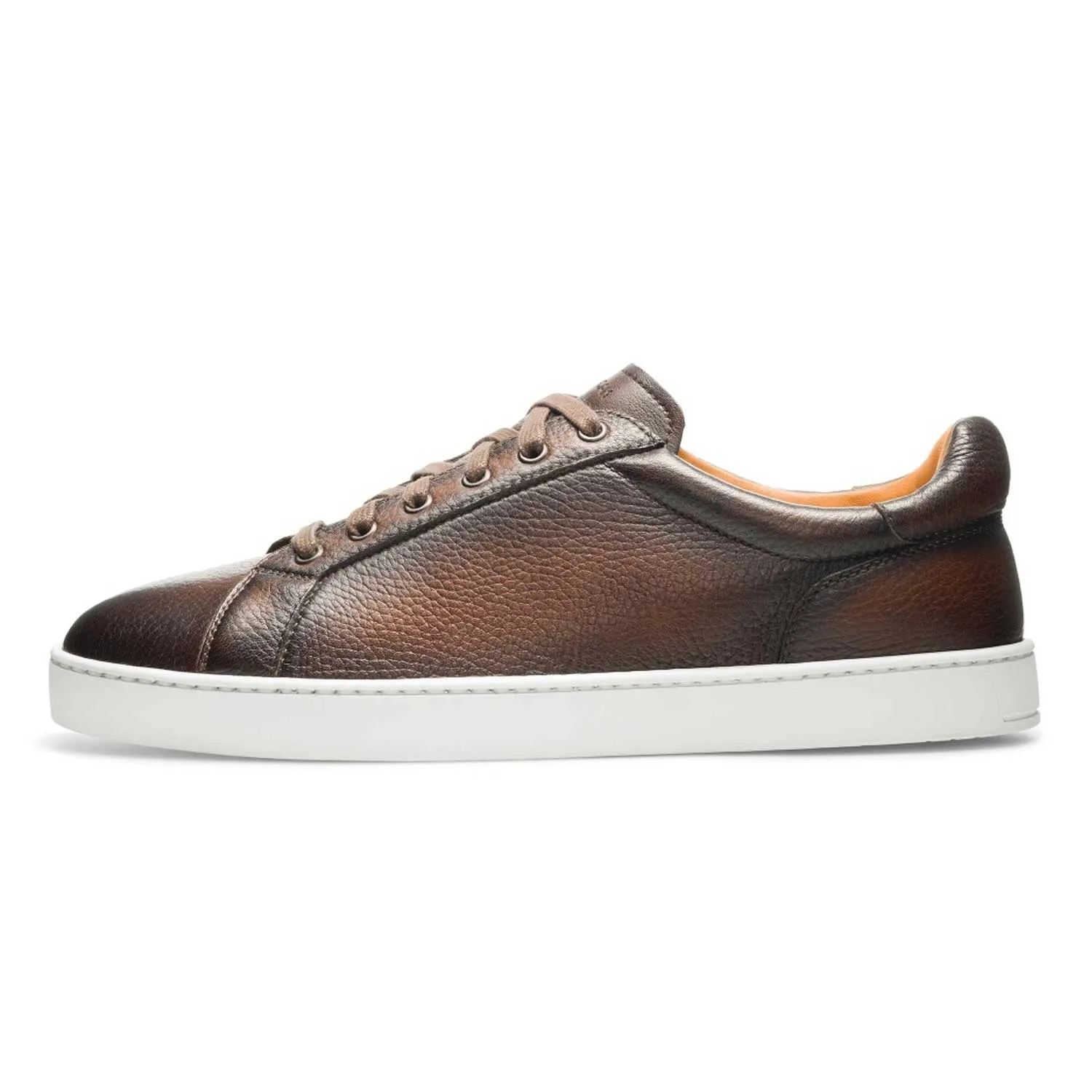 Magnanni Leve Deerskin Sneaker Brown