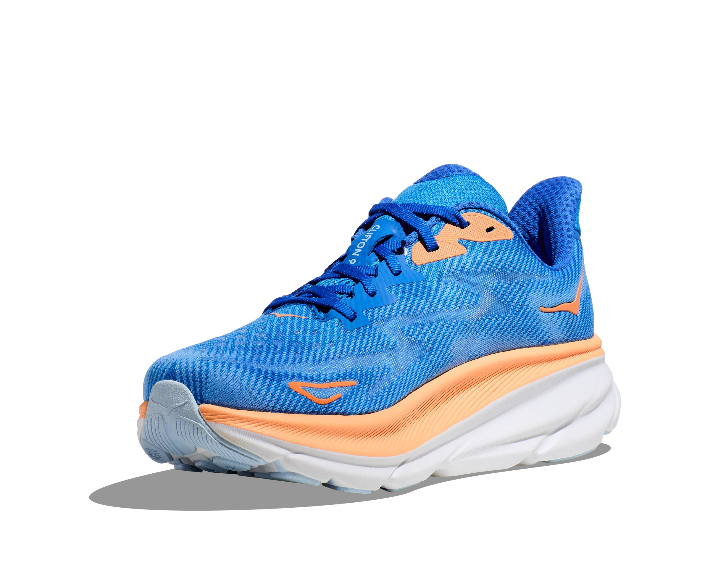 Men's Hoka Clifton 9 Color: Coastal Sky/All Aboard