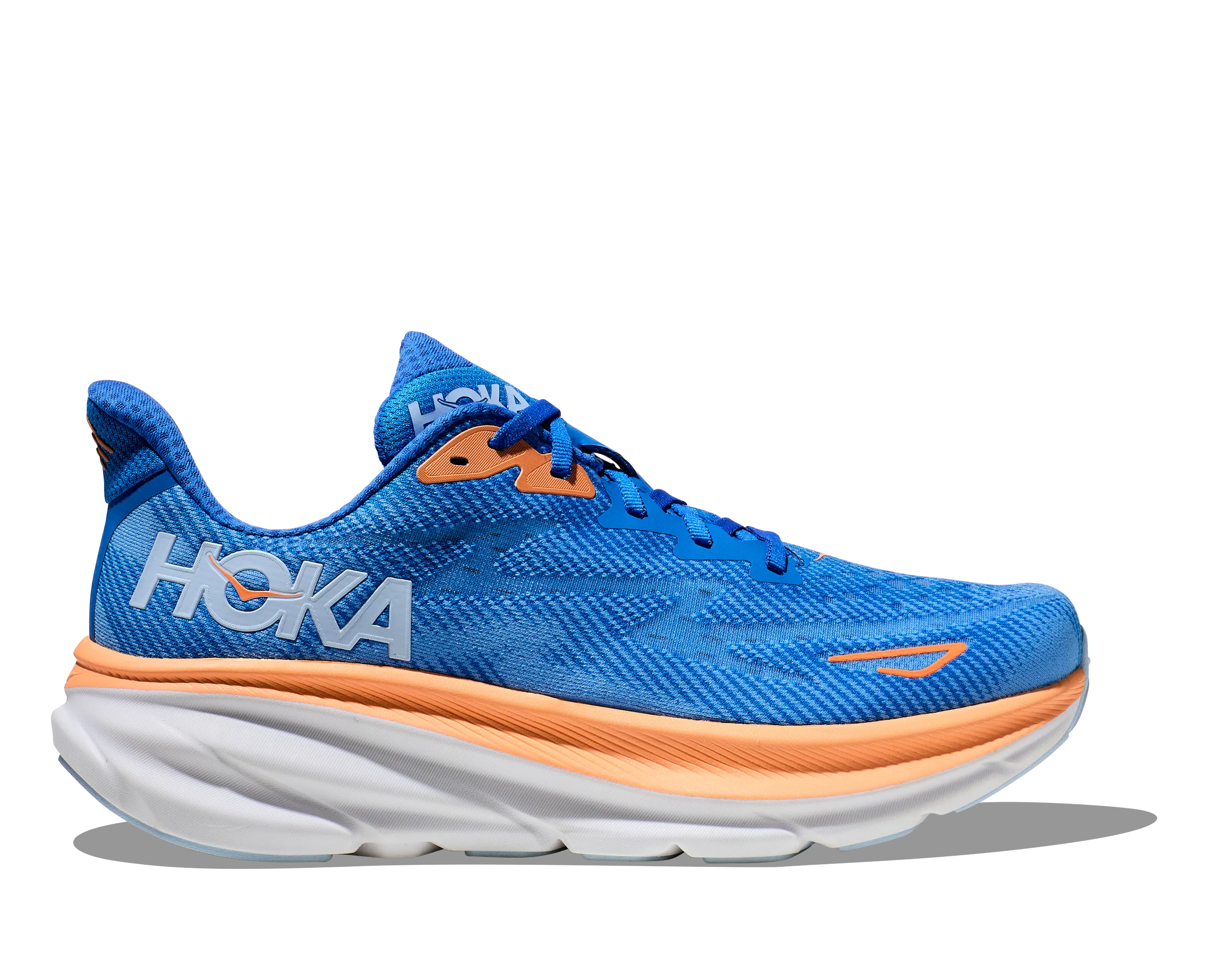 Men's Hoka Clifton 9 Color: Coastal Sky/All Aboard