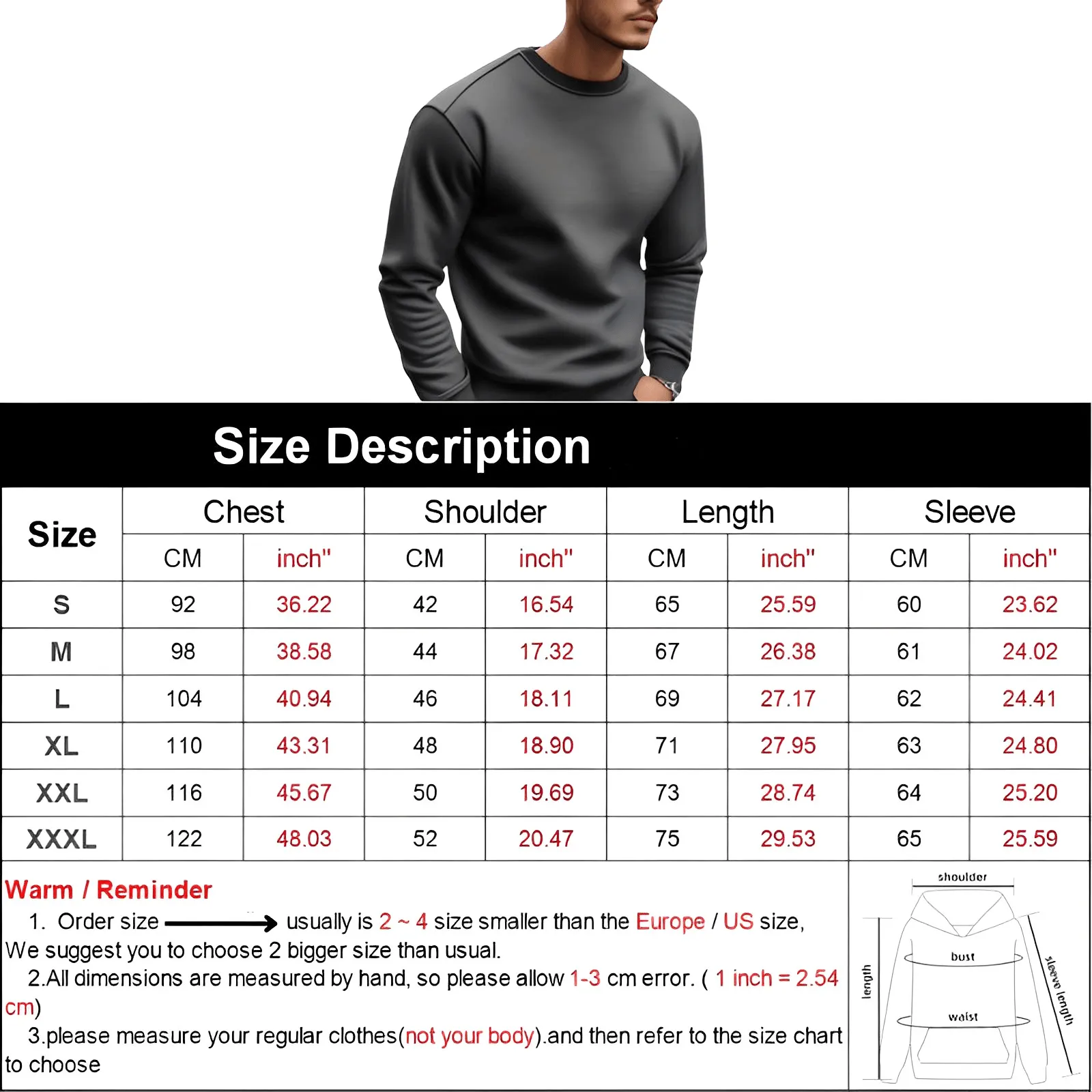 Men's Solid Color Sweatshirts