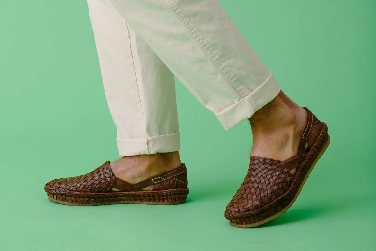 Men's Woven Shoe in Walnut by Mohinders