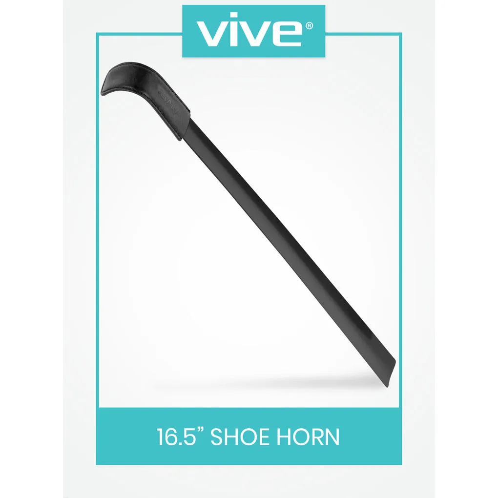 Metal Shoehorn 16'' Black