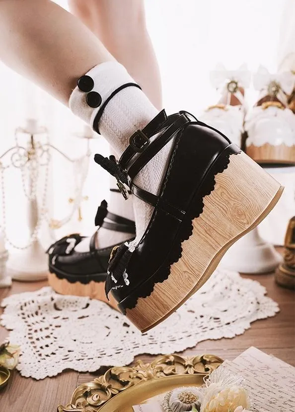 MODO~Hide and Seek~Kawaii Lolita Platform Shoes Thick Sole Shoes