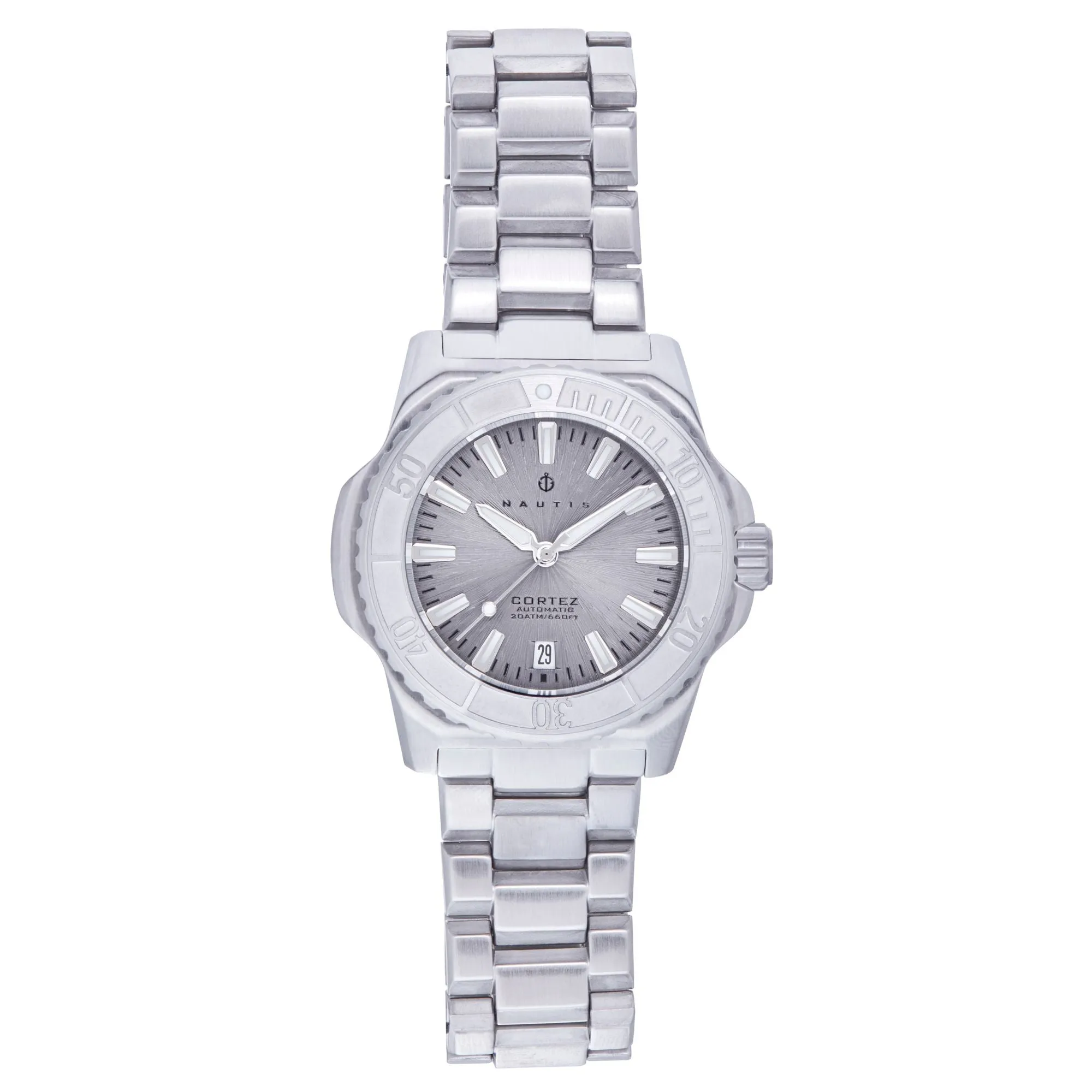 Nautis Cortez Automatic Bracelet Watch w/Date - Gray