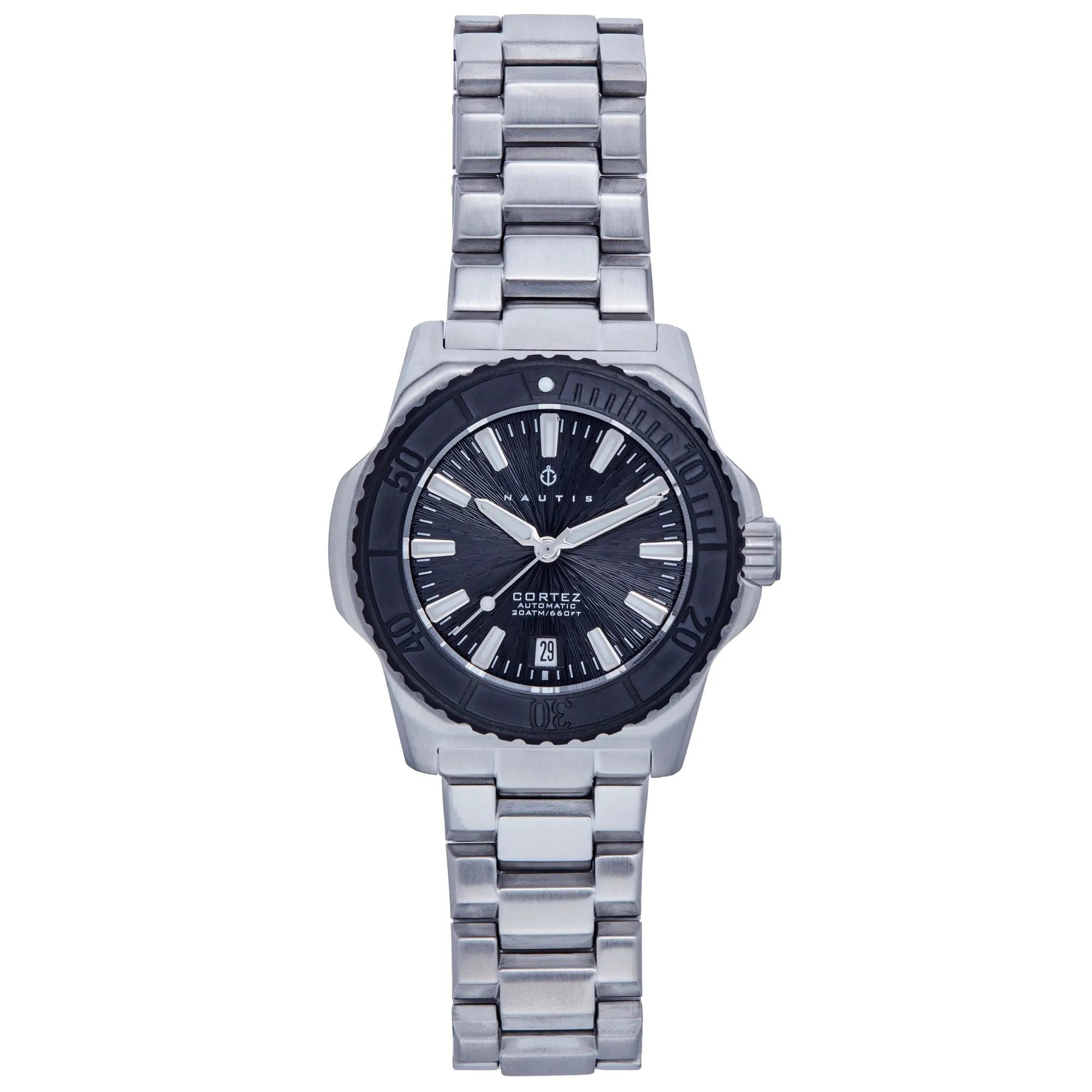 Nautis Cortez Automatic Bracelet Watch w/Date - Gray