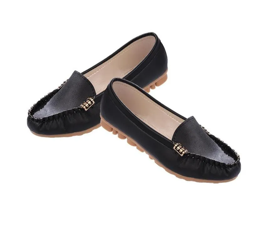 New Arrivals women flats leather fashion shoes slip on woman loafer