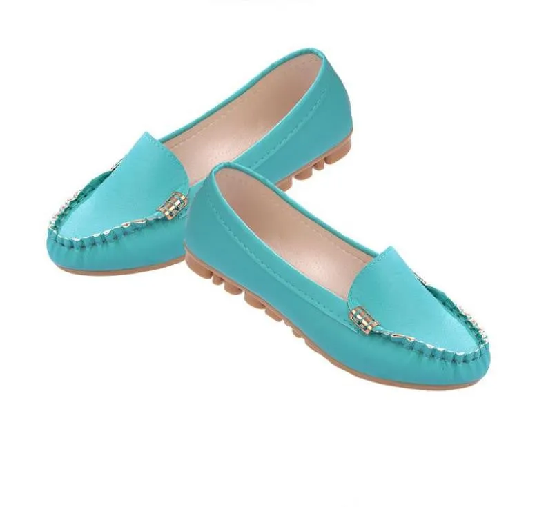 New Arrivals women flats leather fashion shoes slip on woman loafer