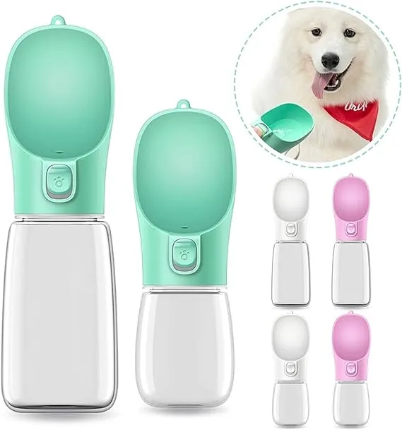 Pet Dog Water Bottle Portable Bottle For Small Large Dogs Travel Puppy Drinking Bowl Outdoor Water Dispenser Feeder Pet Product-White