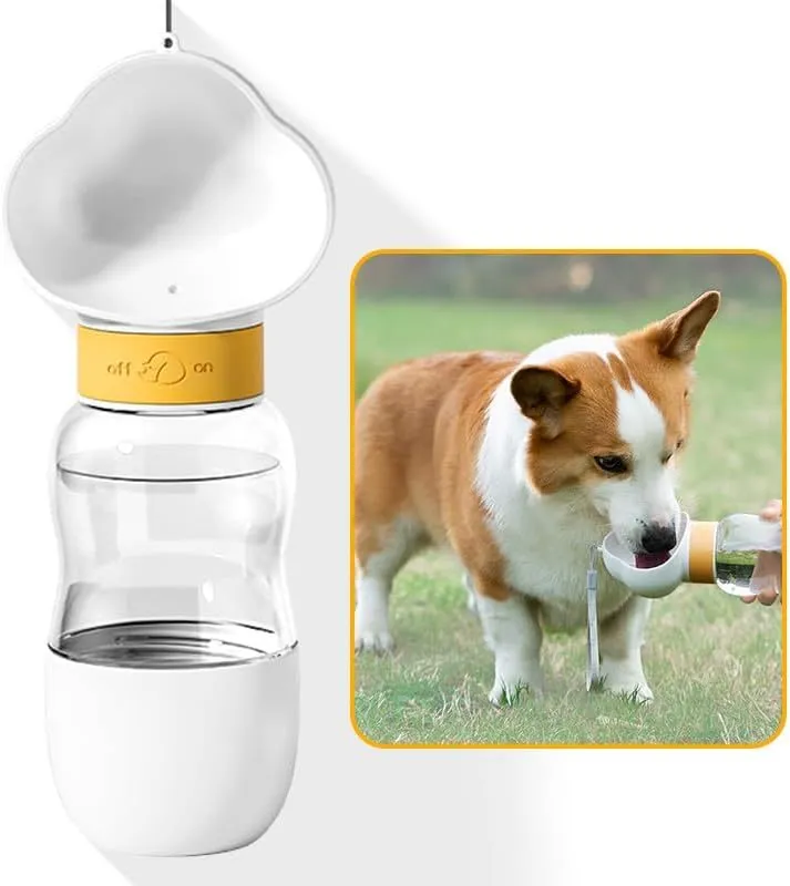 Portable 2-in-1 Dog Water Bottle & Food Bowl