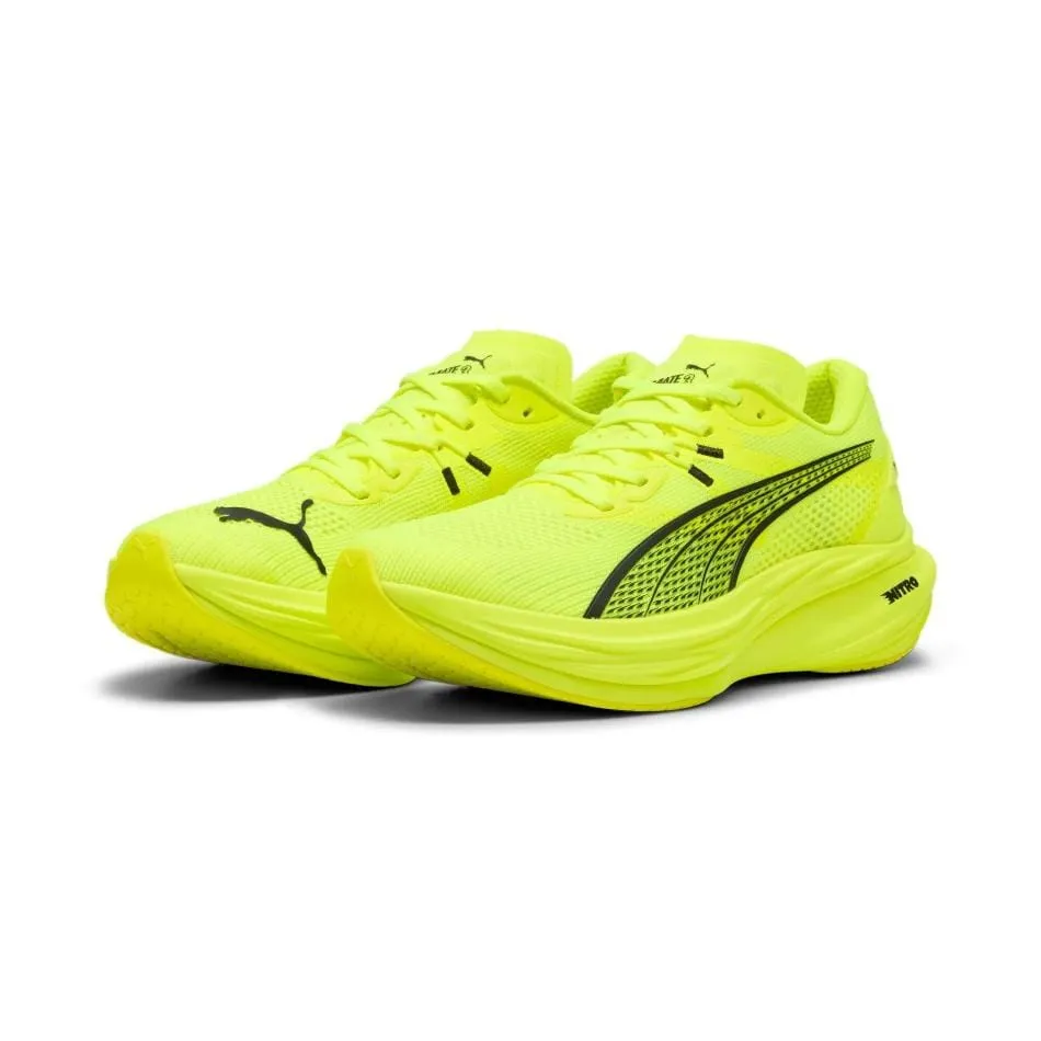 Puma Men's Deviate NITRO 3 Running Shoes in Yellow Alert/PUMA Black SS25