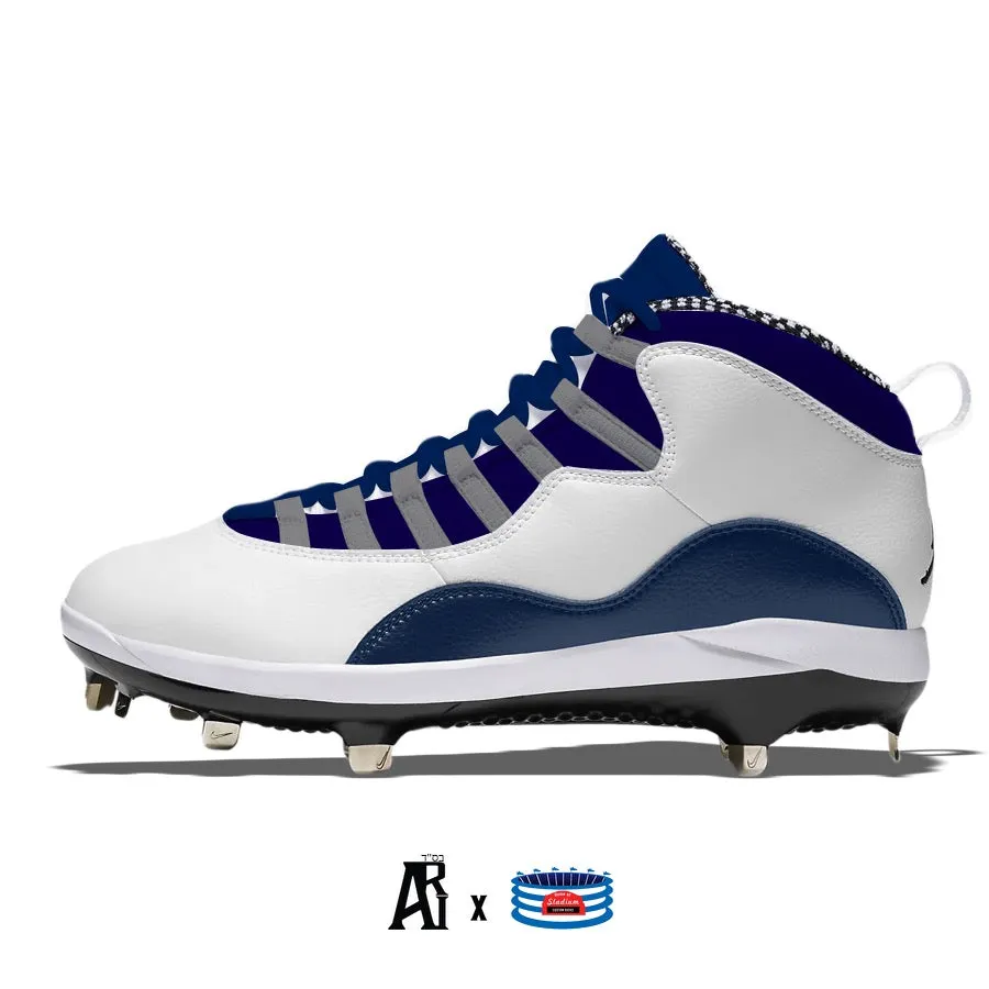 "Georgetown” Jordan Retro 10 Metal Baseball Cleats